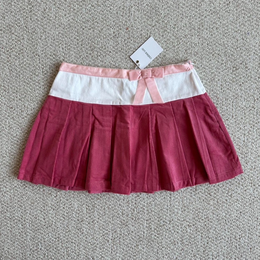 NWT Coquette Cherie Lou Pink Vintage Skirt With Bow